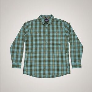 REI Men's Green Plaid Button Up Casual Shirt
